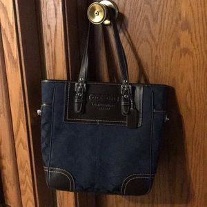 ❤️Authentic COACH❤️ blue and dark brown purse
